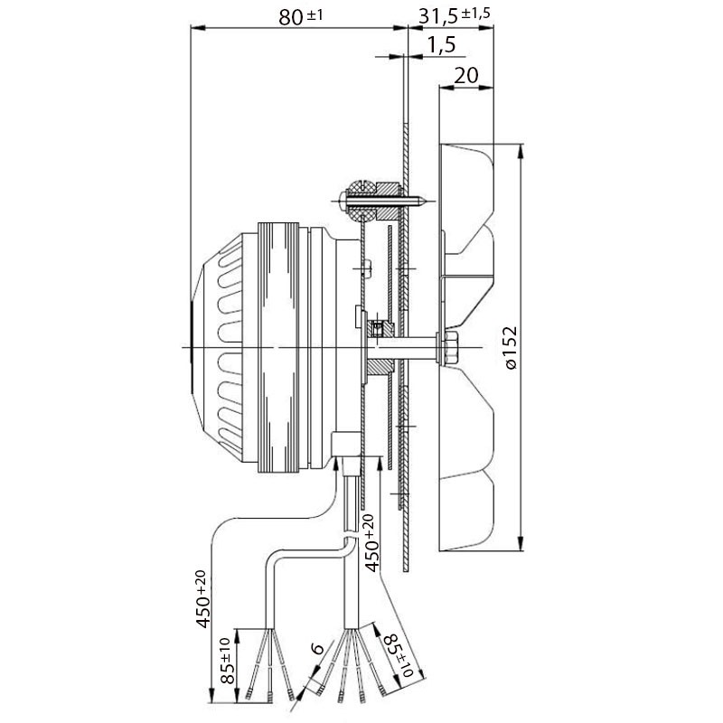 Extractor de humos RF02010510 Estufa de pellet Piazzetta y Superior - Imagen 3