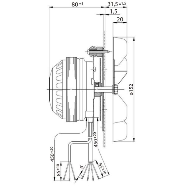Extractor de humos RF02010510 Estufa de pellet Piazzetta y Superior - Imagen 3